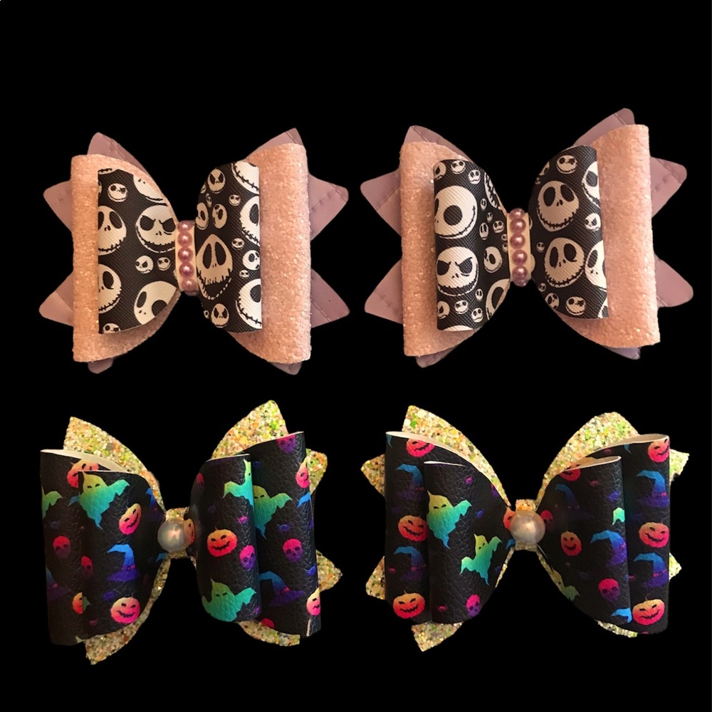 Handmade Halloween Hair Bows